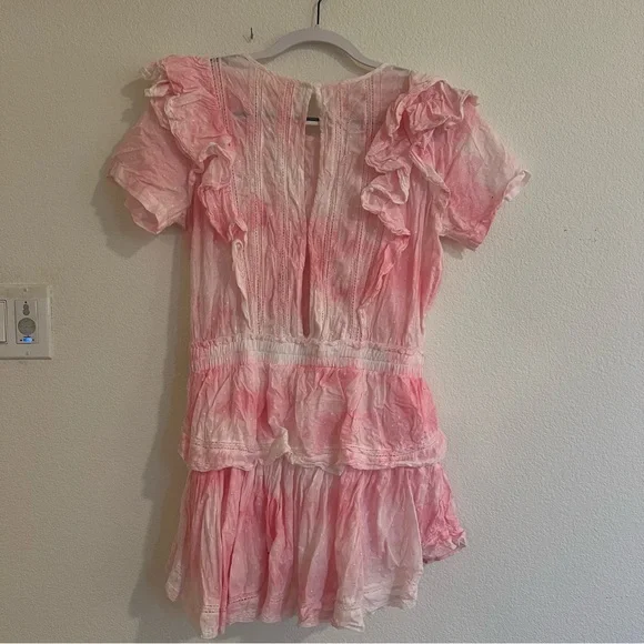 Love Shack Fancy | Natasha Pink Tie Dye Mini Dress - Picture 9 of 9